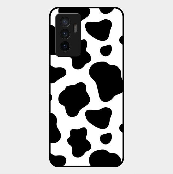 Cow Print Glass Phone Case And Cover For Vivo Y75 4G