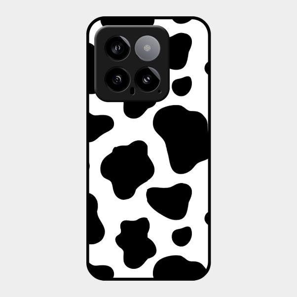 Cow Print Glass Phone Case And Cover For Xiaomi 14 5G
