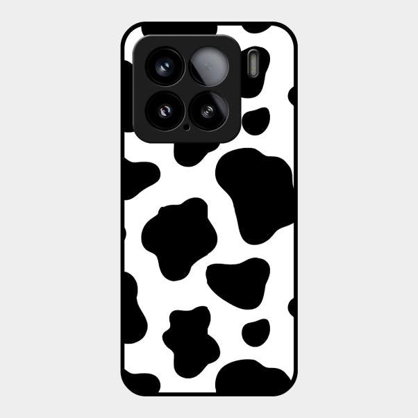 Cow Print Glass Phone Case And Cover For Xiaomi 15 5G