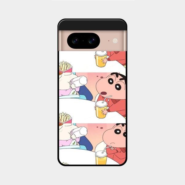 Crazy Cartoon Glass Case Cover For Google Pixel 8 5G