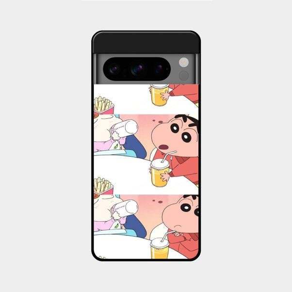 Crazy Cartoon Glass Case Cover For Google Pixel 8 Pro 5G