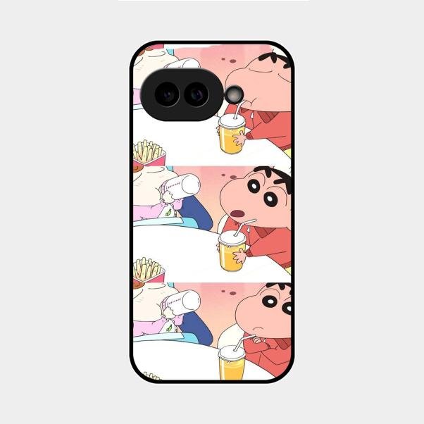 Crazy Cartoon Glass Case Cover For Google Pixel 9A 5G