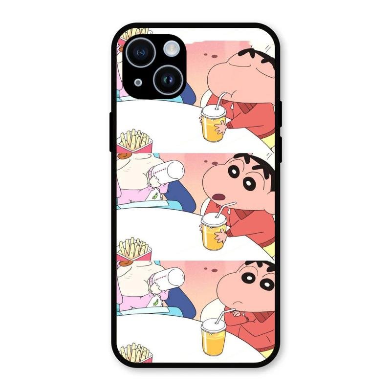 Crazy Cartoon Glass Case Cover For iPhone 14
