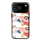 Crazy Cartoon Glass Case Cover