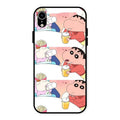 Crazy Cartoon Glass Case Cover For iPhone XR