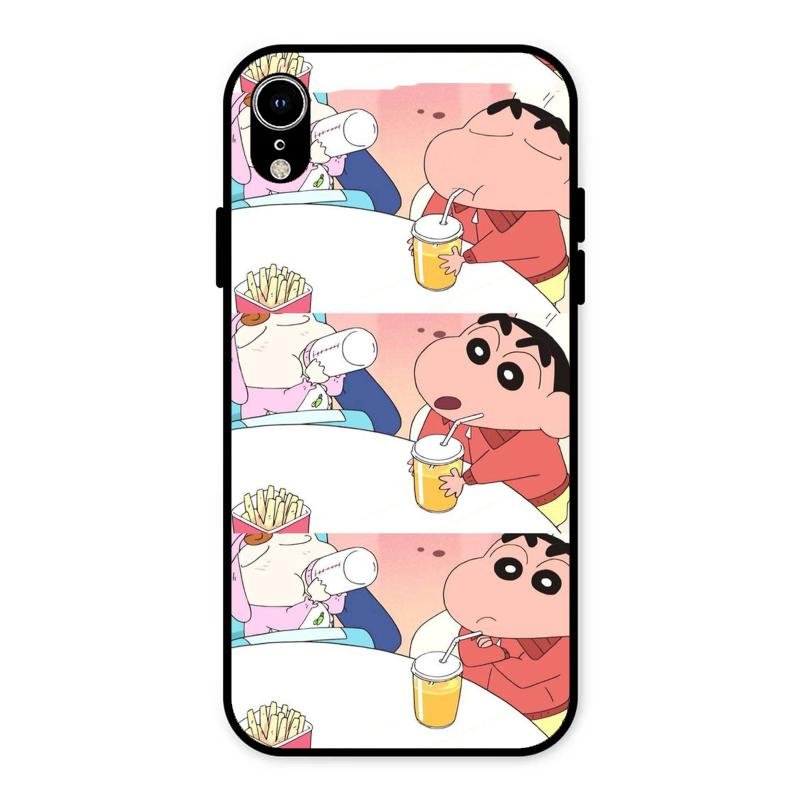 Crazy Cartoon Glass Case Cover For iPhone XR