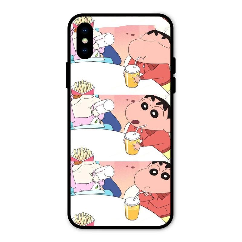 Crazy Cartoon Glass Case Cover For iPhone XS