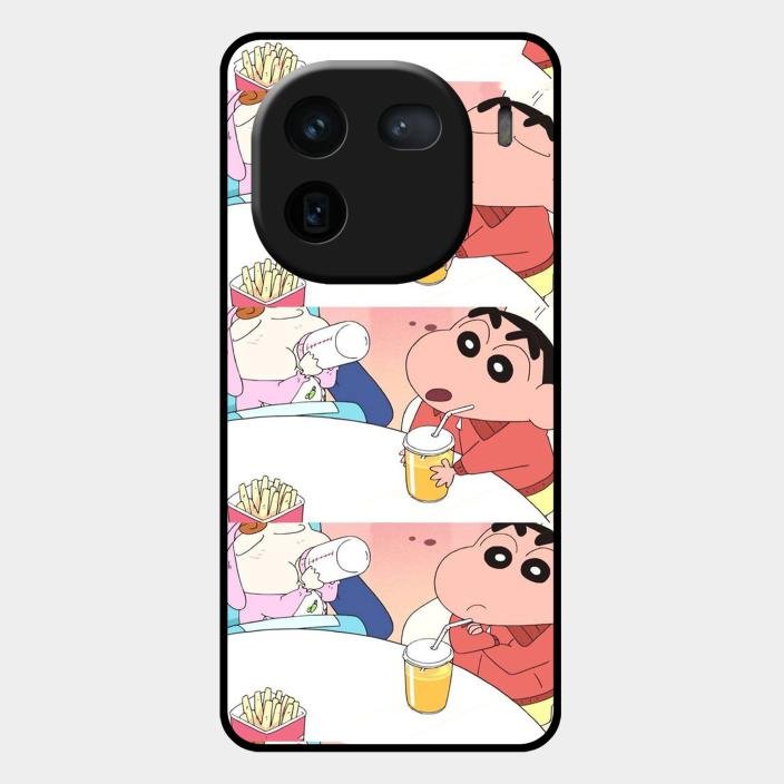 Crazy Cartoon Glass Case Cover For iQOO - ShopOnCliQ