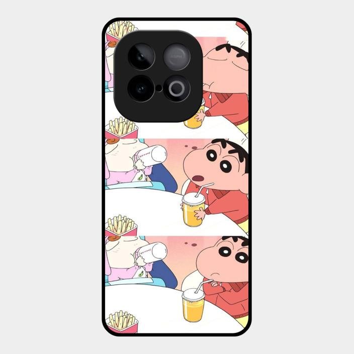 Crazy Cartoon Glass Case Cover For iQOO - ShopOnCliQ