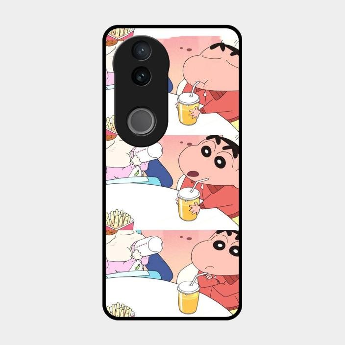 Crazy Cartoon Glass Case Cover For iQOO - ShopOnCliQ