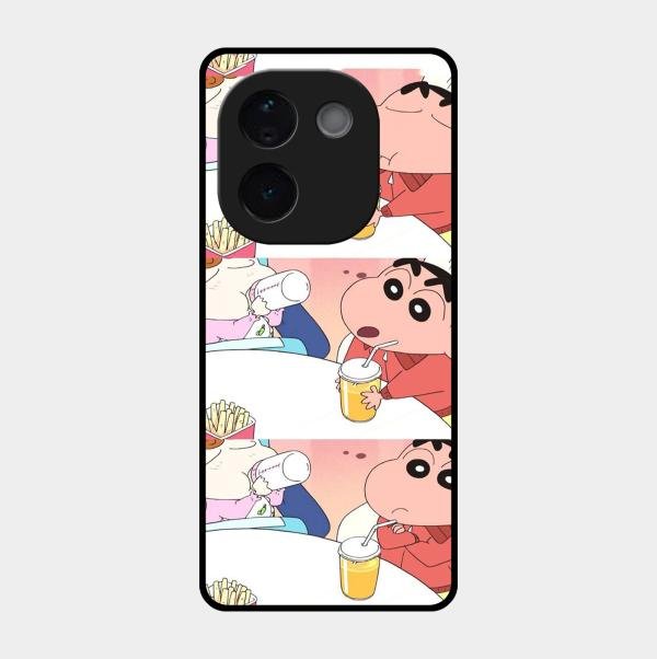 Crazy Cartoon Glass Case Cover For iQOO - ShopOnCliQ