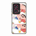 Crazy Cartoon Glass Case Cover For Motorola Edge 50 Fusion 5G