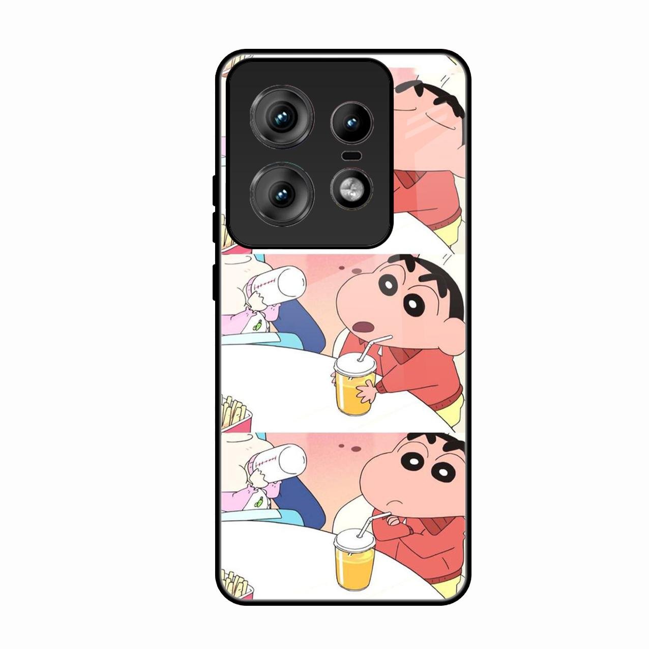 Crazy Cartoon Glass Case Cover For Motorola Edge 50 Pro