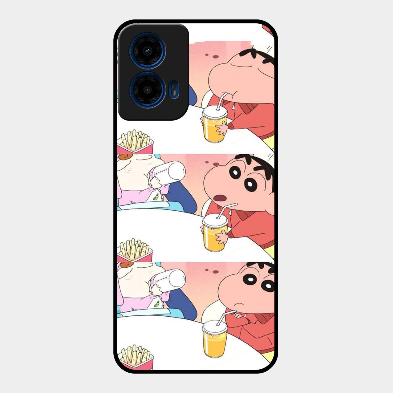 Crazy Cartoon Glass Case Cover For Motorola G45 5G