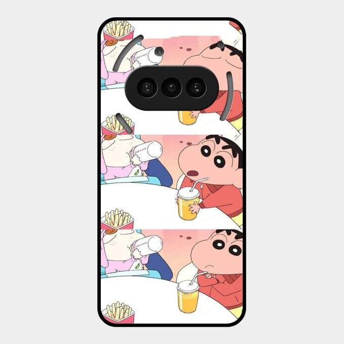 Crazy Cartoon Glass Case Cover For Nothing Phone 3A 5G