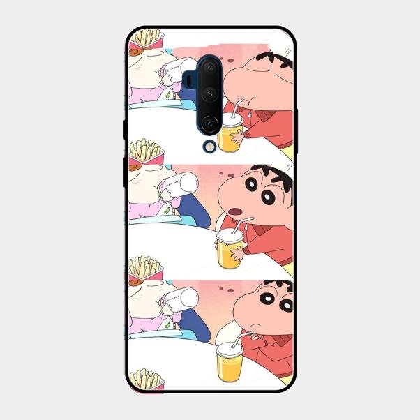 Crazy Cartoon Glass Case Cover For Oneplus 7T Pro