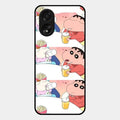 Crazy Cartoon Glass Case Cover For Oppo A38