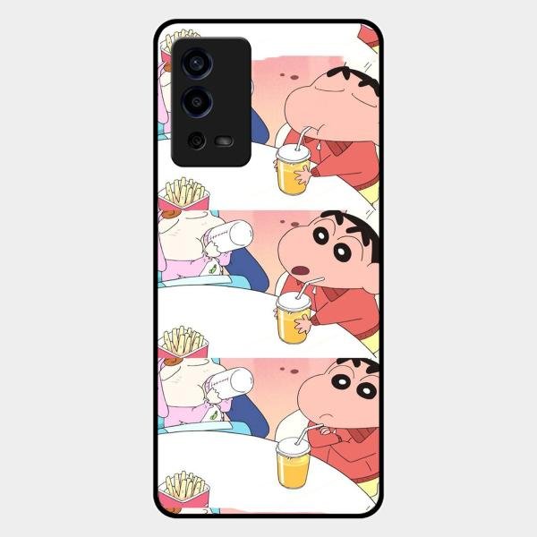 Crazy Cartoon Glass Case Cover For Oppo A55