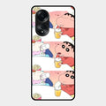 Crazy Cartoon Glass Case Cover For Oppo A58