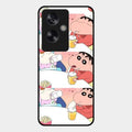 Crazy Cartoon Glass Case Cover For Oppo A79 5G