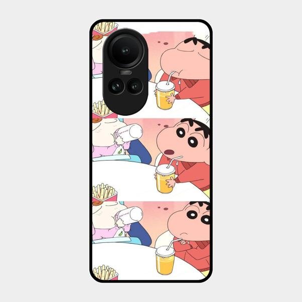 Crazy Cartoon Glass Case Cover For Oppo Reno 10 5G