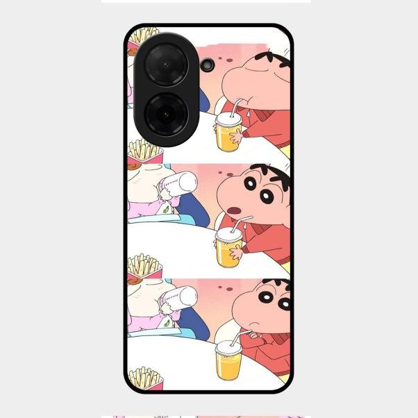 Crazy Cartoon Glass Case Cover For Poco C71