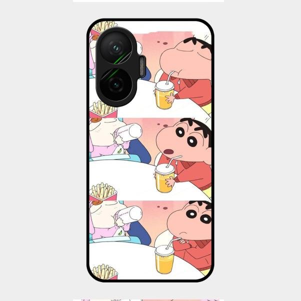 Crazy Cartoon Glass Case Cover For Poco F7 5G