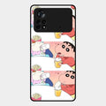 Crazy Cartoon Glass Case Cover For Poco X4 Pro 5G