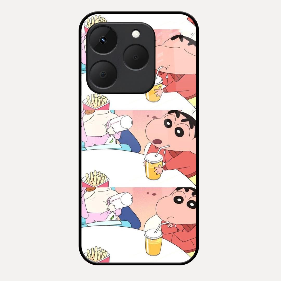 Crazy Cartoon Glass Case Cover For Realme 15T 5G