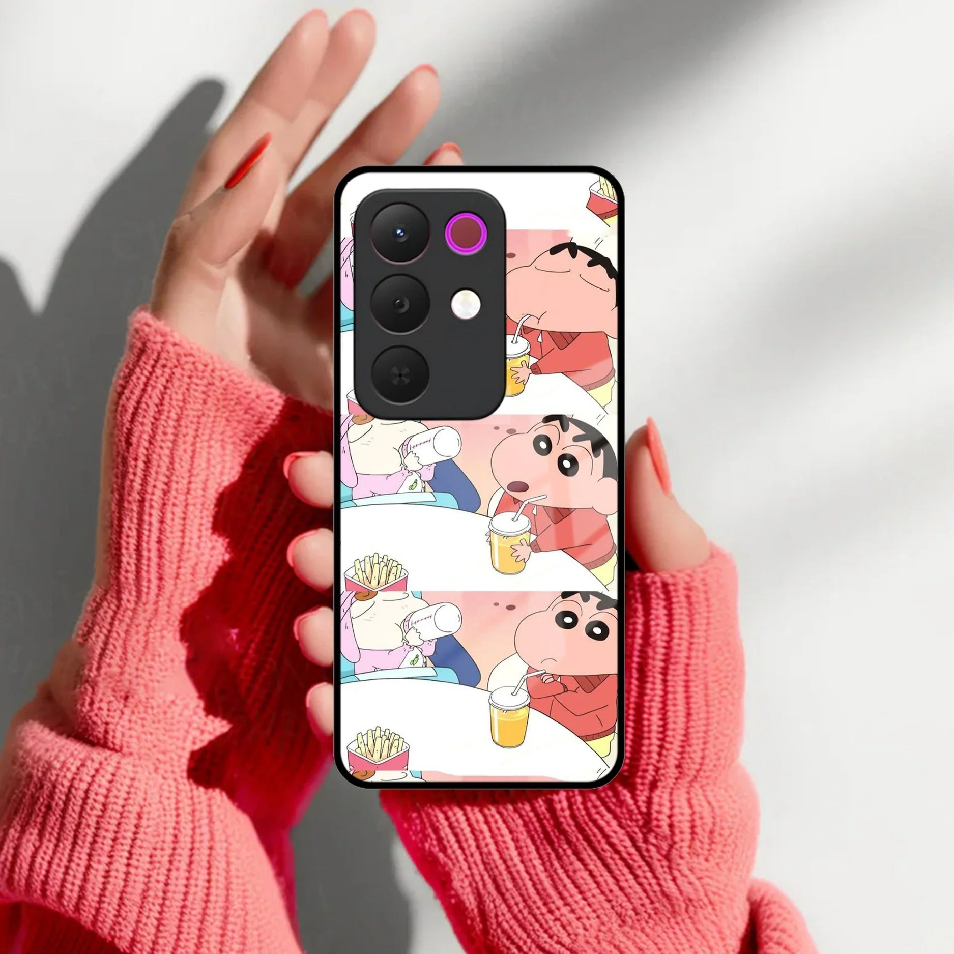 Crazy Cartoon Glass Case Cover For Realme