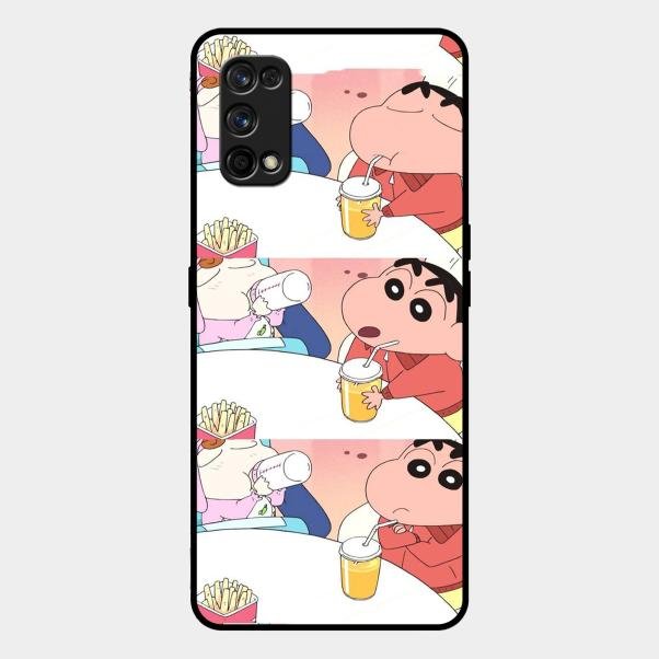 Crazy Cartoon Glass Case Cover For Realme 7 Pro