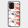 Crazy Cartoon Glass Case Cover For Realme C33 2023
