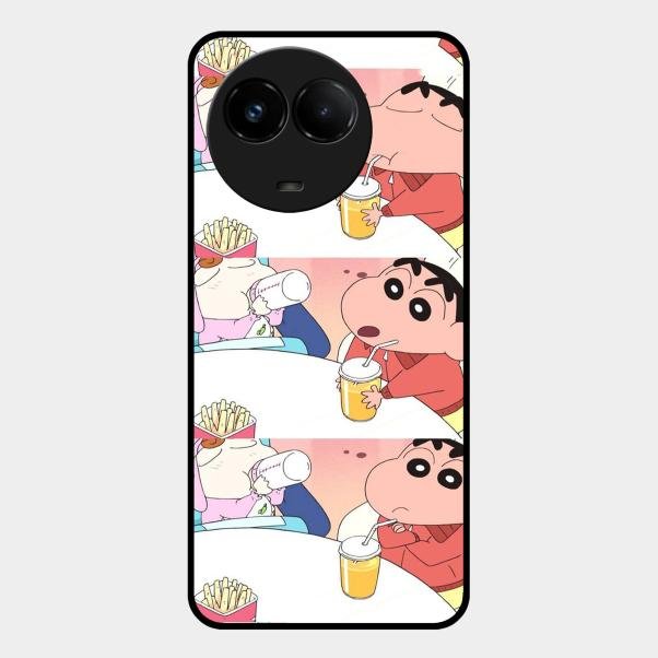 Crazy Cartoon Glass Case Cover For Realme C67 5G