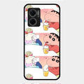 Crazy Cartoon Glass Case Cover For Redmi 11 Prime 5G