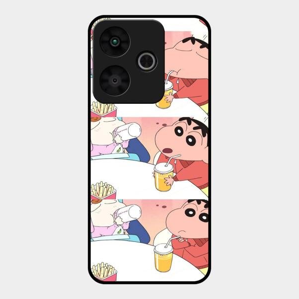 Crazy Cartoon Glass Case Cover For Redmi 13 5G
