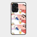 Crazy Cartoon Glass Case Cover For Redmi 13C 5G