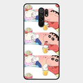Crazy Cartoon Glass Case Cover For Redmi 9 Prime
