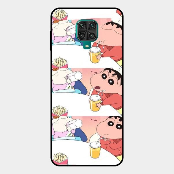 Crazy Cartoon Glass Case Cover For Redmi Note 10 Lite