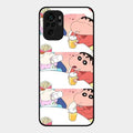 Crazy Cartoon Glass Case Cover For Redmi Note 10