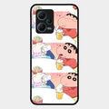 Crazy Cartoon Glass Case Cover For Redmi Note 12 5G