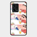 Crazy Cartoon Glass Case Cover For Redmi Note 12 Pro 5G