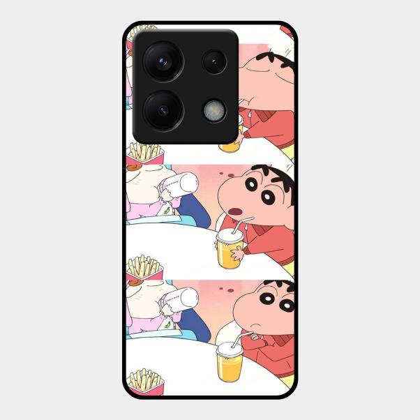 Crazy Cartoon Glass Case Cover For Redmi Note 13 Pro 5G