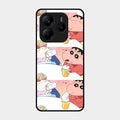 Crazy Cartoon Glass Case Cover For Redmi Note 14 Se 5G