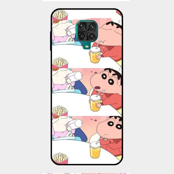 Crazy Cartoon Glass Case Cover For Redmi Note 9 Pro