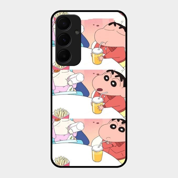 Crazy Cartoon Glass Case Cover For Samsung Galaxy A55 5G