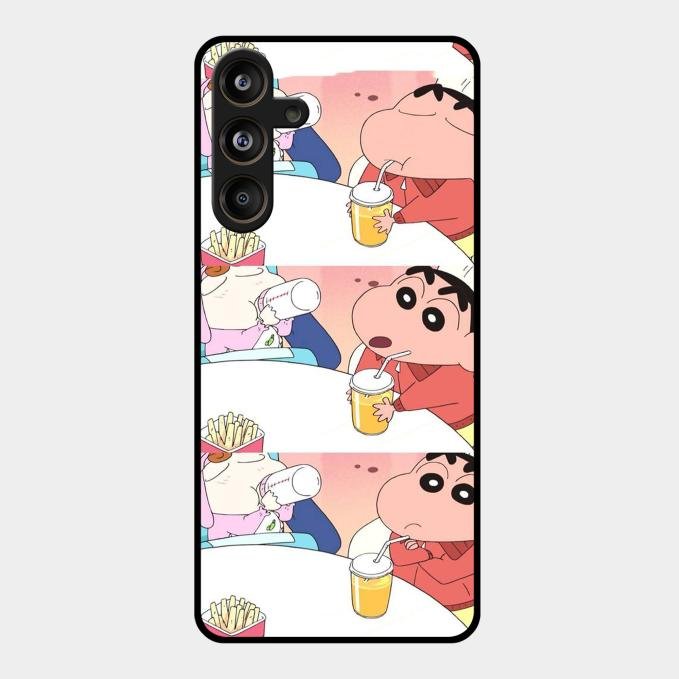 Crazy Cartoon Glass Case Cover For Samsung Galaxy M55 5G