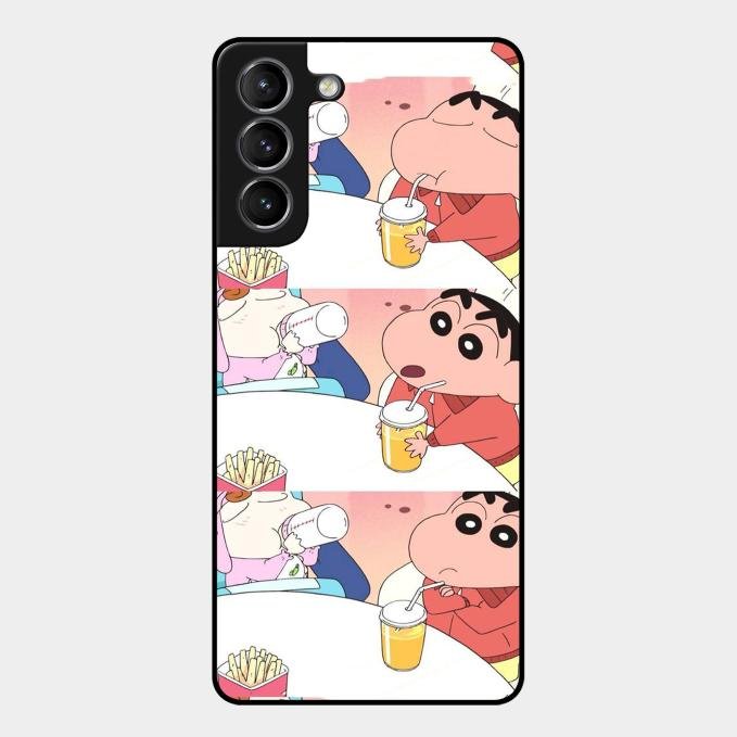 Crazy Cartoon Glass Case Cover For Samsung Galaxy S21