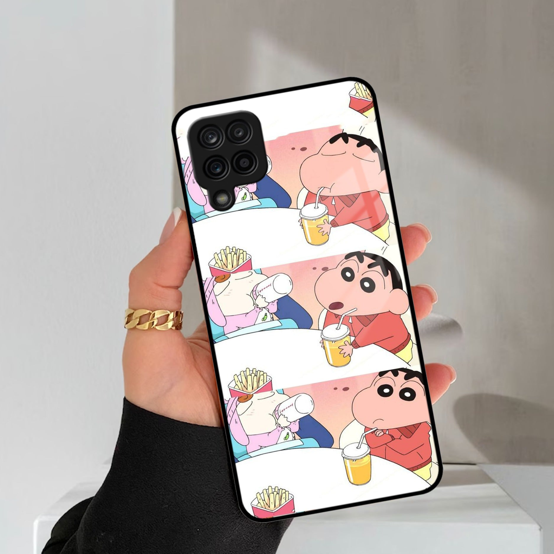 Crazy Cartoon Glass Case Cover For Samsung Galaxy M42 5G