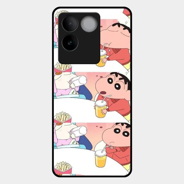 Crazy Cartoon Glass Case Cover For Vivo - ShopOnCliQ