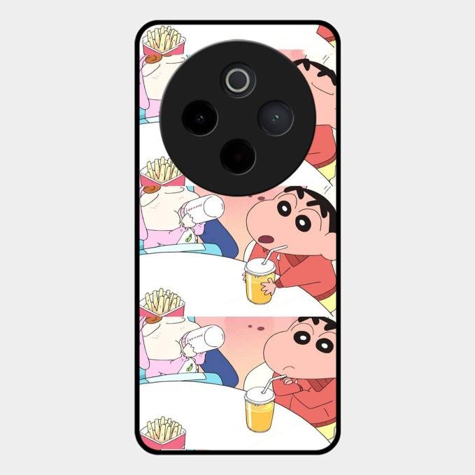 Crazy Cartoon Glass Case Cover For Vivo - ShopOnCliQ
